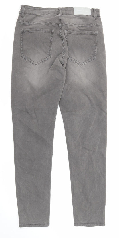 Maniere De Voir Womens Grey Cotton Skinny Jeans Size 10 L30 in Regular Zip