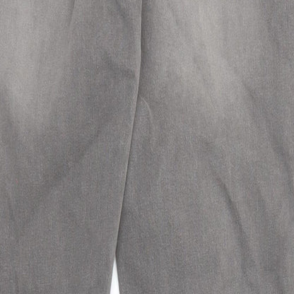 Maniere De Voir Womens Grey Cotton Skinny Jeans Size 10 L30 in Regular Zip