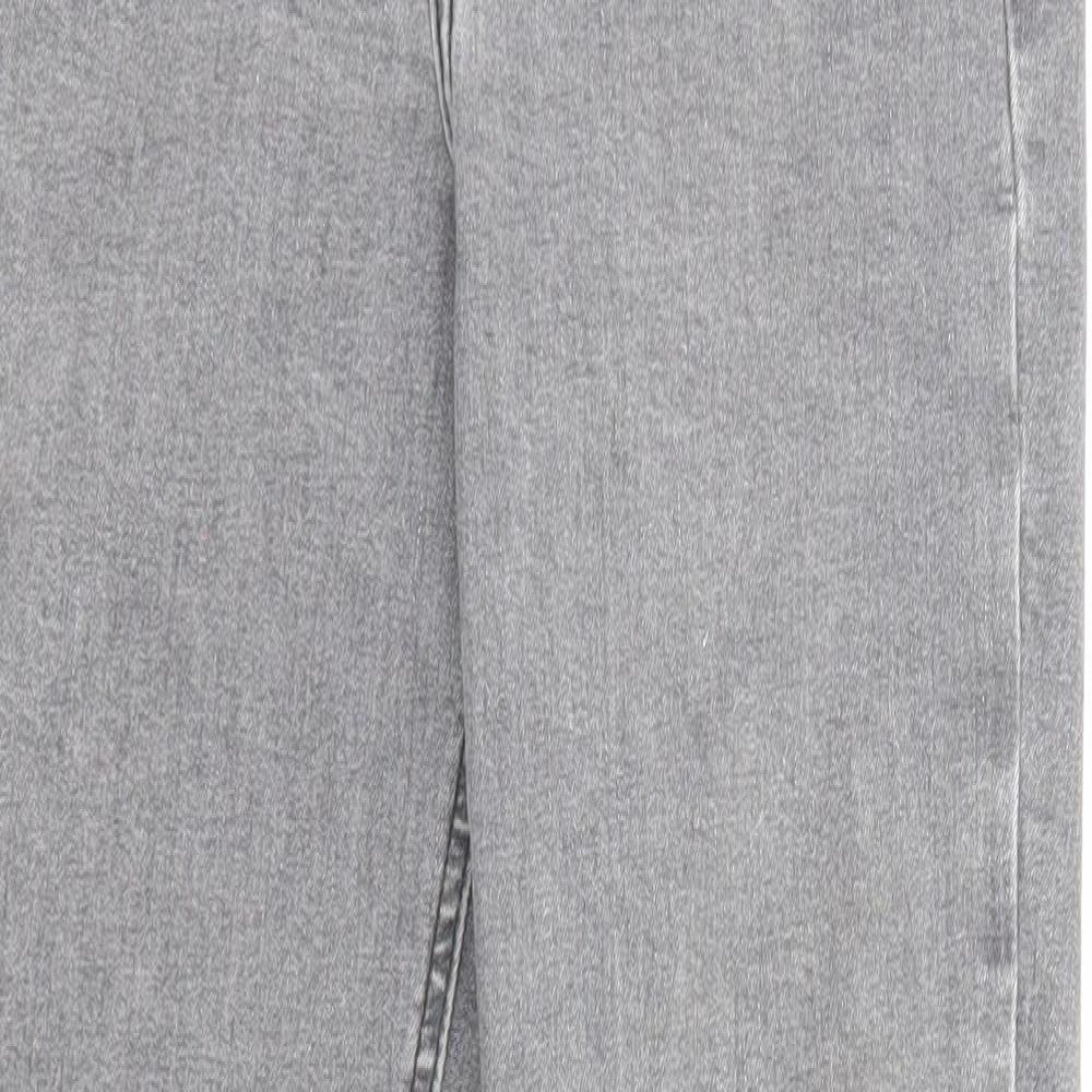 Topshop Womens Grey Cotton Skinny Jeans Size 26 in L32 in Regular Zip