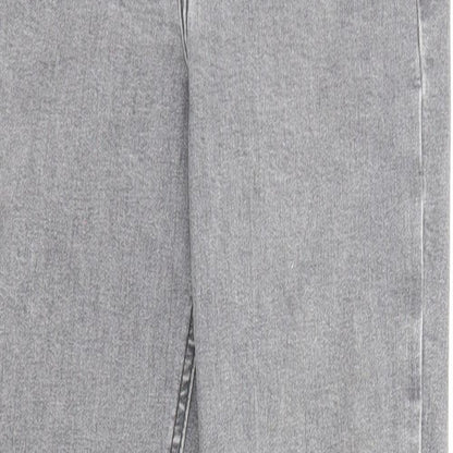 Topshop Womens Grey Cotton Skinny Jeans Size 26 in L32 in Regular Zip
