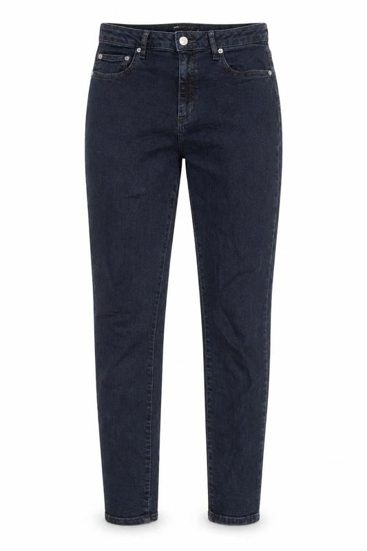 Front view of ASOS women’s blue cotton skinny jeans, size UK 28, in, 32-inch leg regular zip