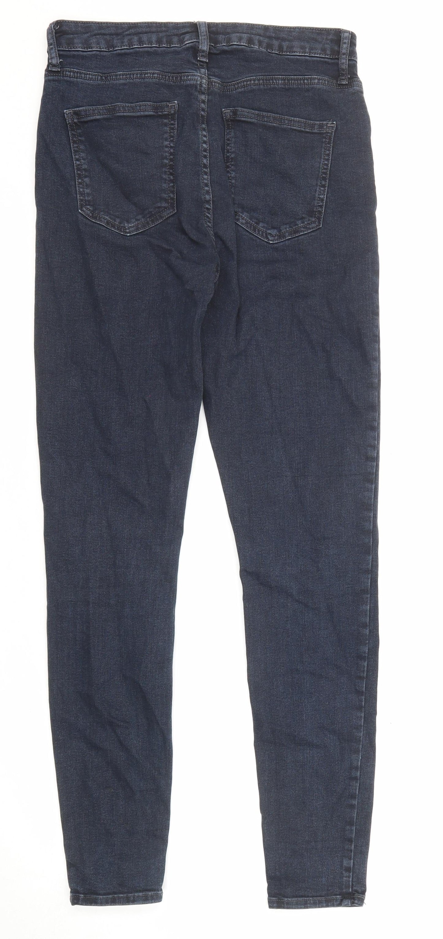 ASOS Womens Blue Cotton Skinny Jeans Size 28 in L32 in Regular Zip