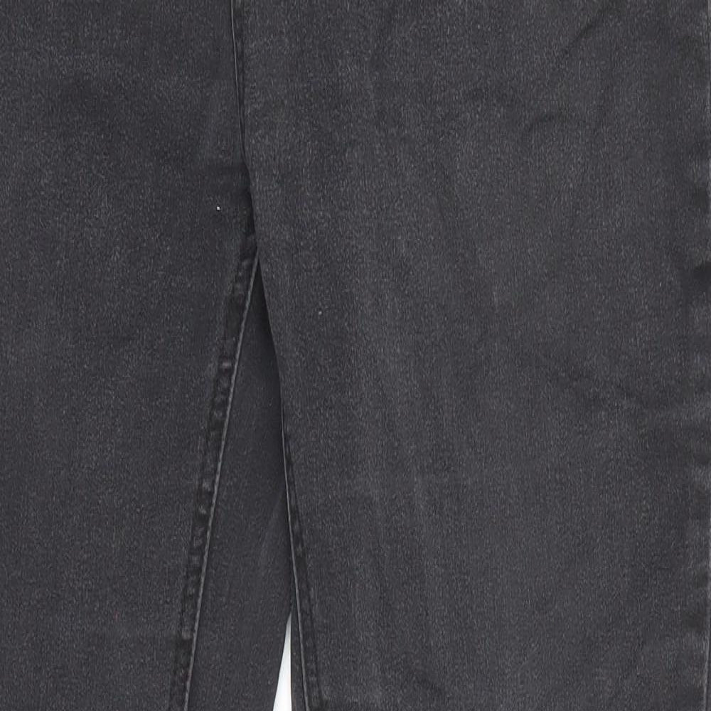 Diamonds & Diva Womens Grey Cotton Skinny Jeans Size 14 L29 in Regular Zip