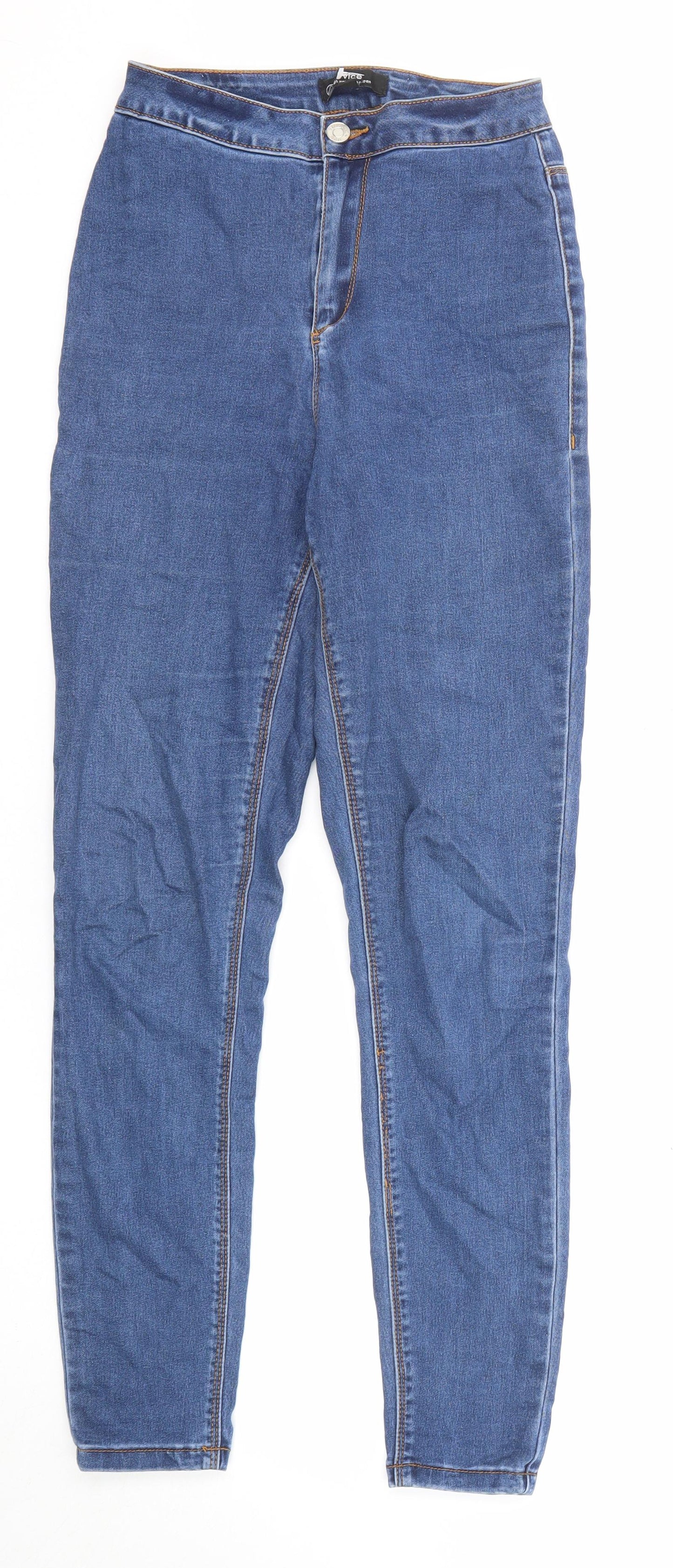 Womens UK Size 8 Missguided Regular Fit Skinny Blue Jeans