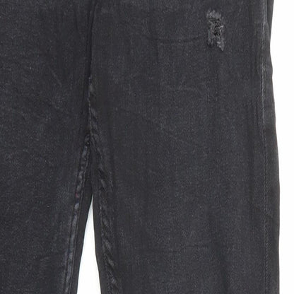 Zara Womens Black Cotton Skinny Jeans Size 8 L27 in Regular Zip