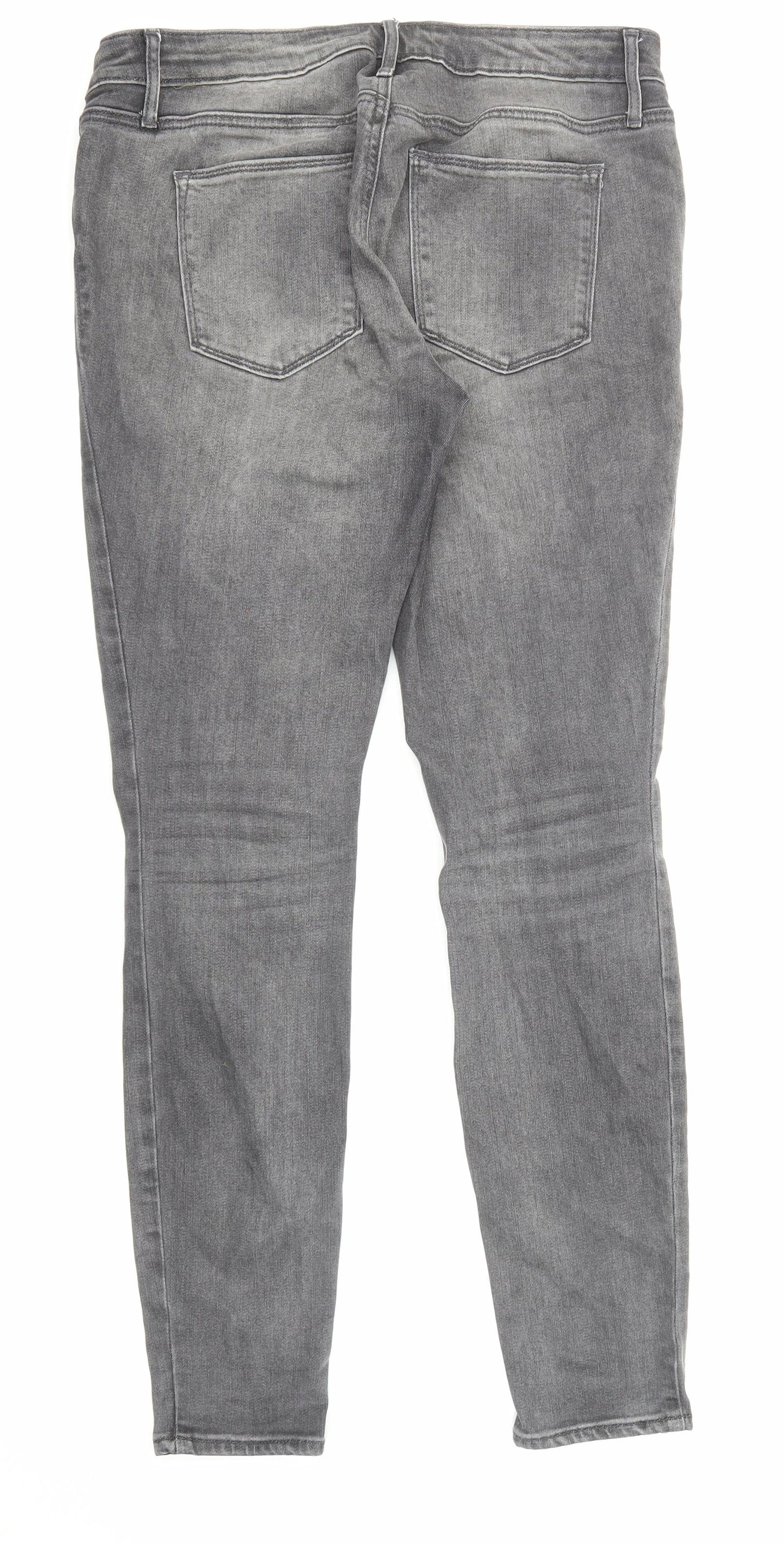 Gap Womens Grey Cotton Skinny Jeans Size 29 in L31 in Regular Zip