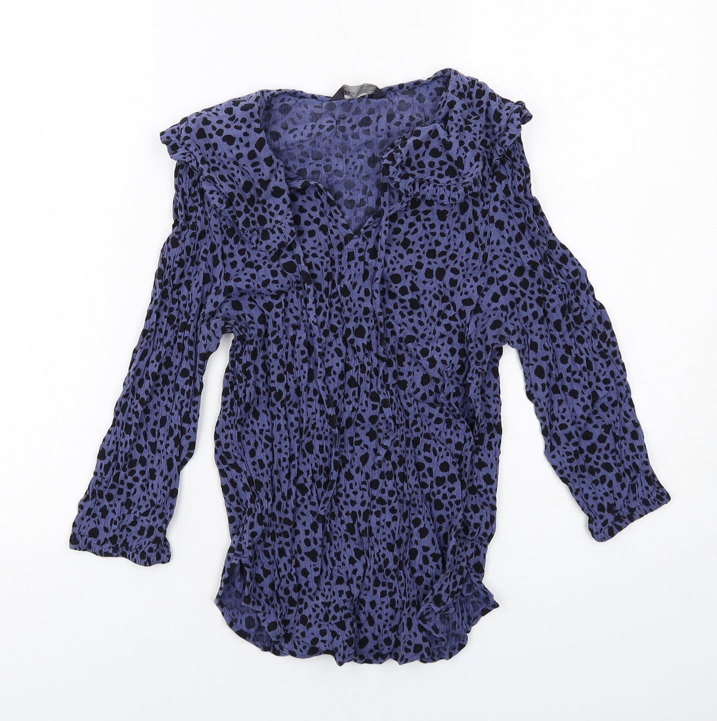 Womens UK Size 12 Marks and Spencer Blue Basic Blouse