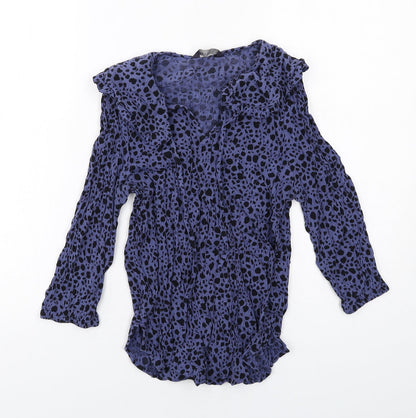 Womens UK Size 12 Marks and Spencer Blue Basic Blouse