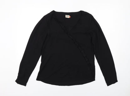 Womens UK Size 8 Only Black Basic Blouse