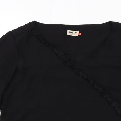 Womens UK Size 8 Only Black Basic Blouse