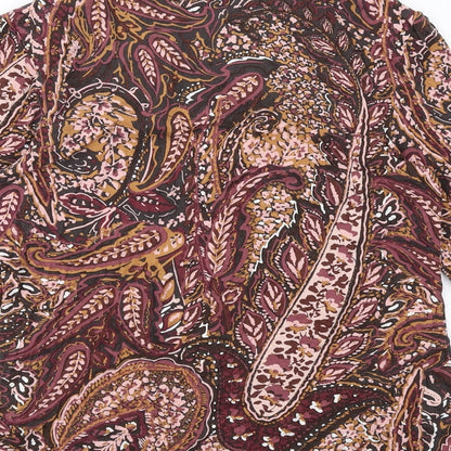 Womens UK Size 10 Classic Multicoloured Basic Blouse