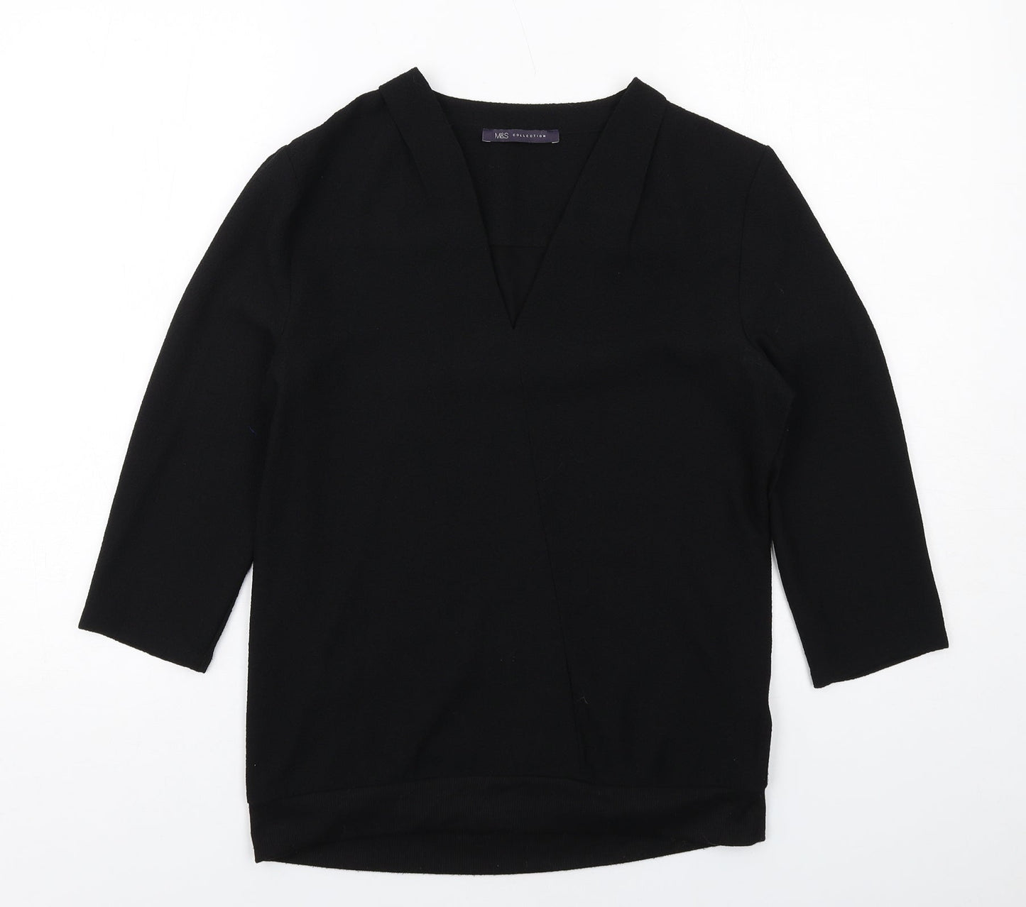 Womens UK Size 10 Marks and Spencer Black Basic Blouse