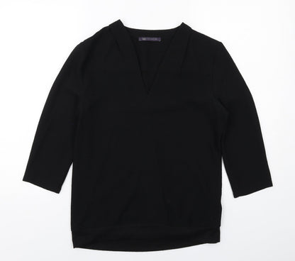 Womens UK Size 10 Marks and Spencer Black Basic Blouse