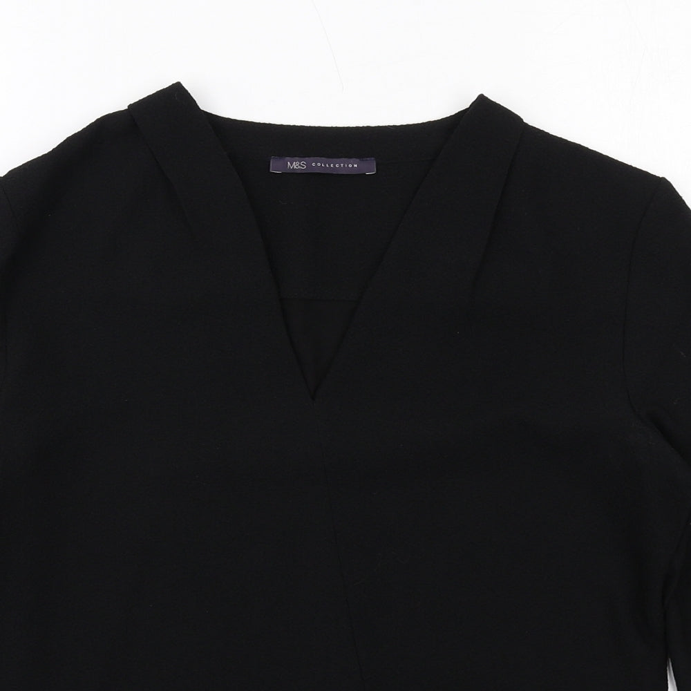 Womens UK Size 10 Marks and Spencer Black Basic Blouse