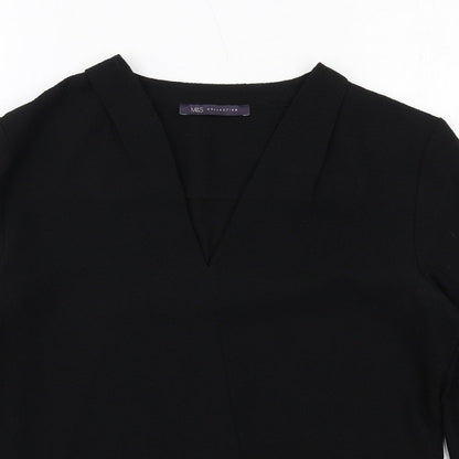 Womens UK Size 10 Marks and Spencer Black Basic Blouse