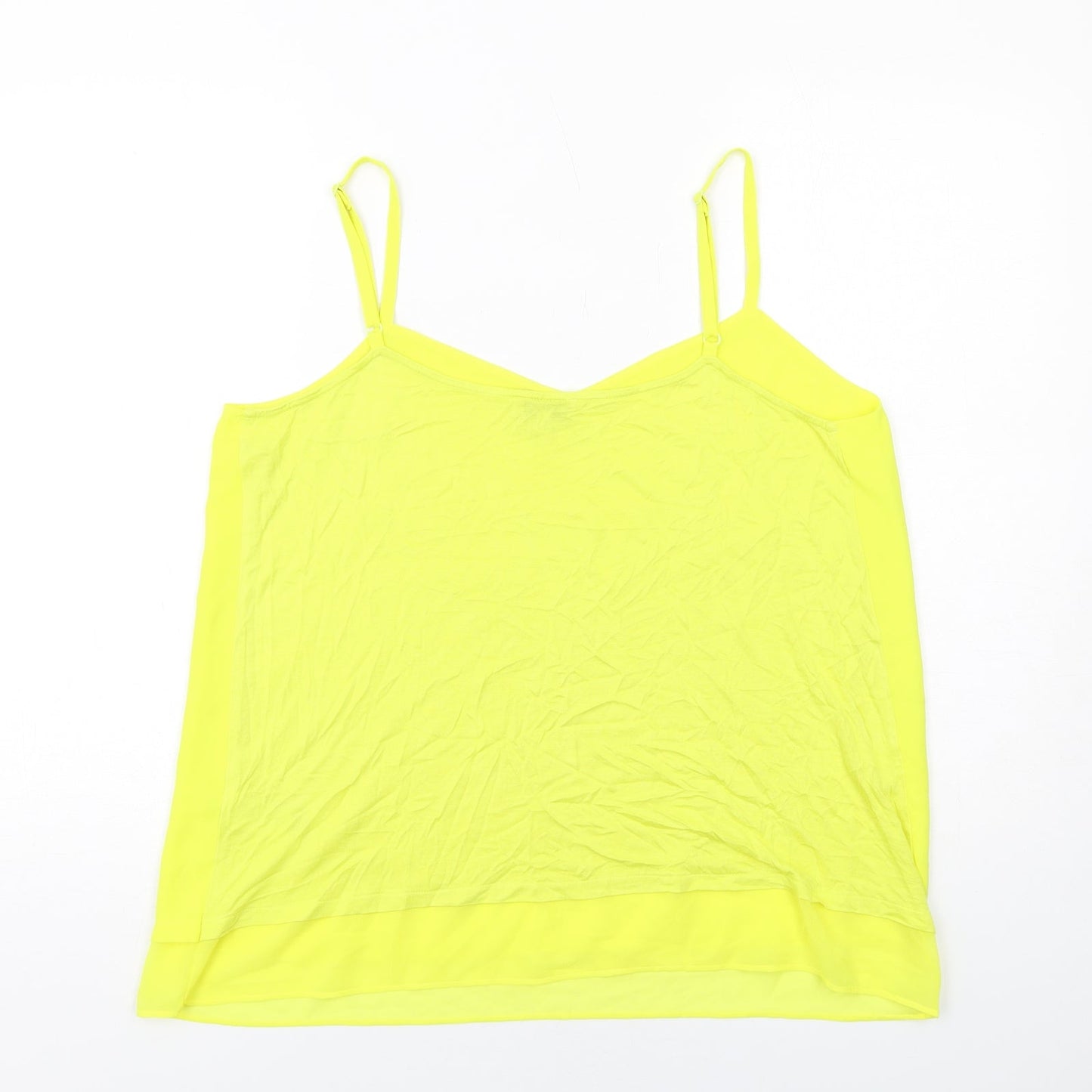 Womens UK Size 16 Warehouse Yellow Camisole Tank