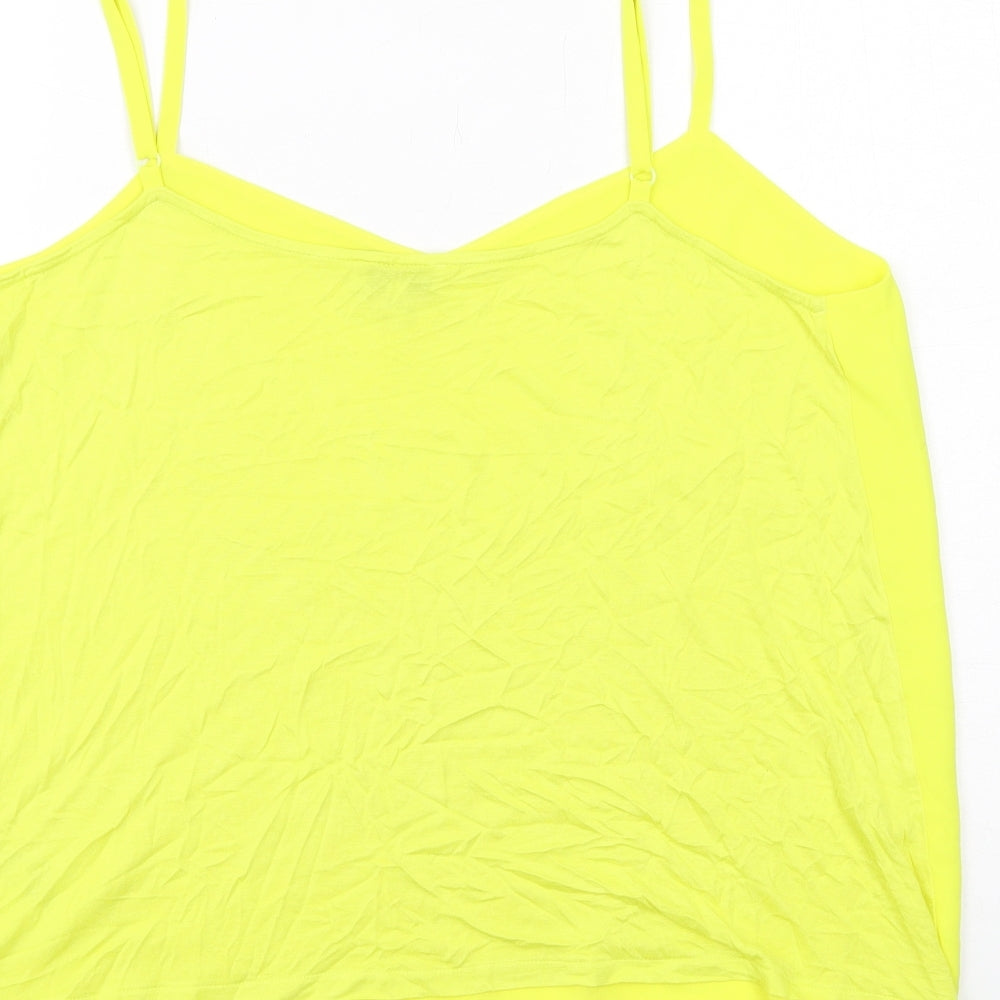 Womens UK Size 16 Warehouse Yellow Camisole Tank