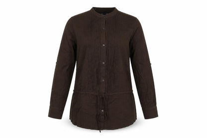 Womens UK Size S Gap Brown Basic Button-Up