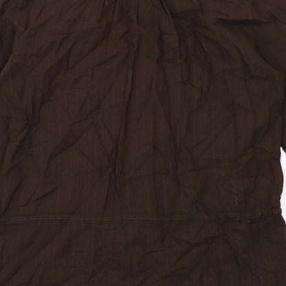 Womens UK Size S Gap Brown Basic Button-Up