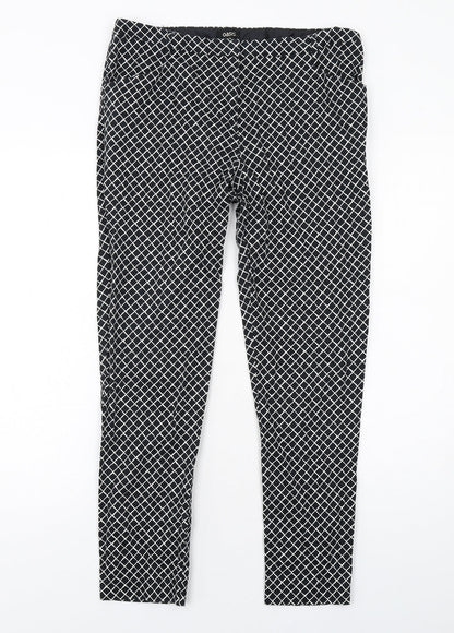 Womens UK Size 12 Oasis Regular Fit Chino Black Trousers