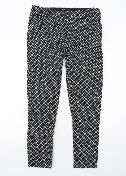 Womens UK Size 12 Oasis Regular Fit Chino Black Trousers