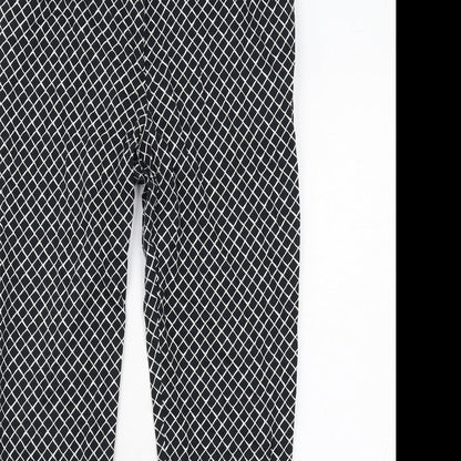 Womens UK Size 12 Oasis Regular Fit Chino Black Trousers