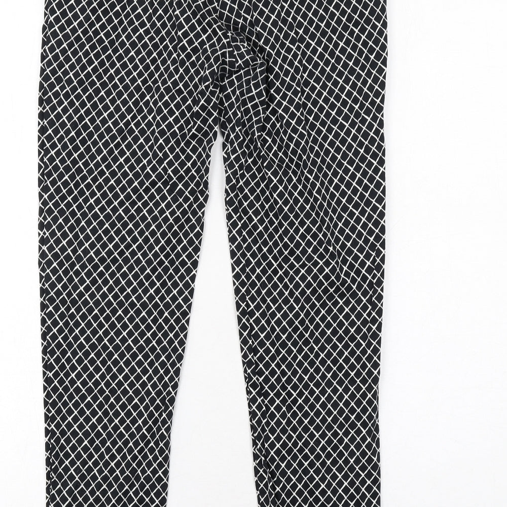 Womens UK Size 12 Oasis Regular Fit Chino Black Trousers