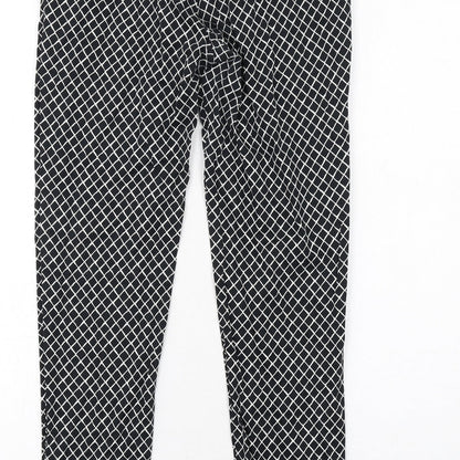 Womens UK Size 12 Oasis Regular Fit Chino Black Trousers