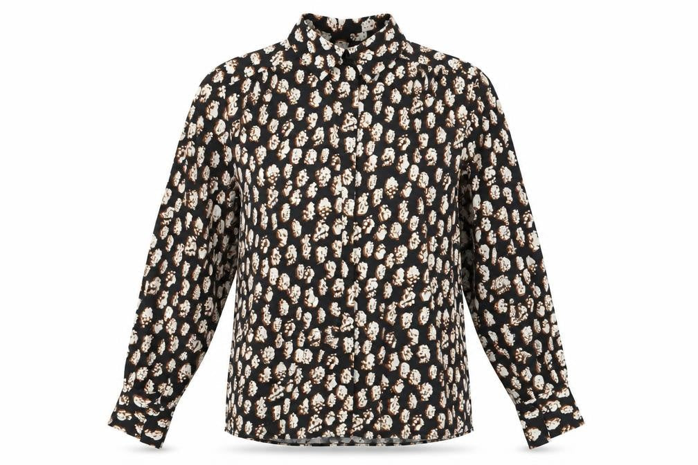 Womens UK Size 8 Topshop Black Basic Button-Up