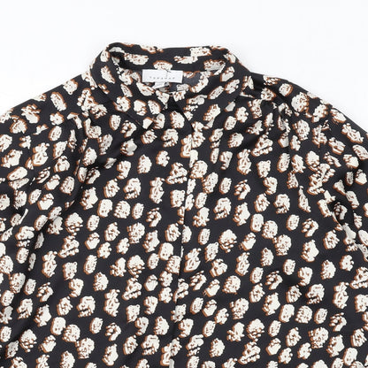 Womens UK Size 8 Topshop Black Basic Button-Up