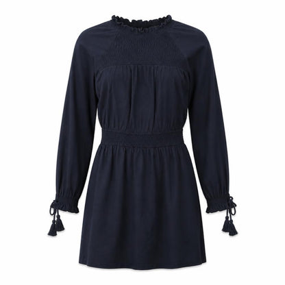 Topshop Womens Blue Cotton A-Line Size 10 Round Neck Pullover