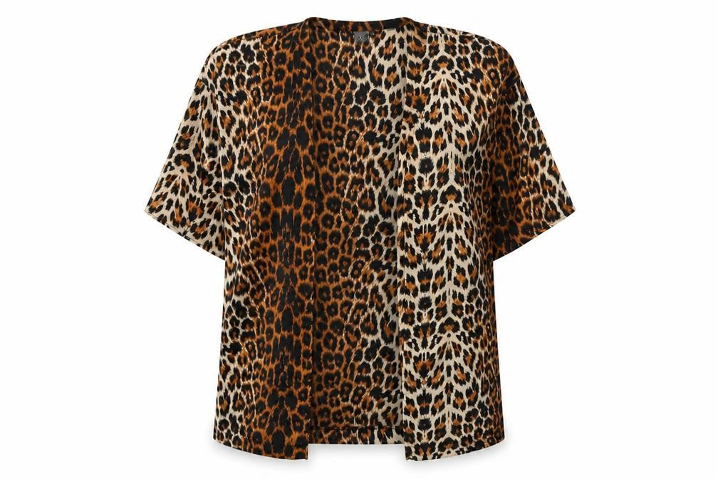 Womens UK Size S ICHI Brown Kimono Blouse