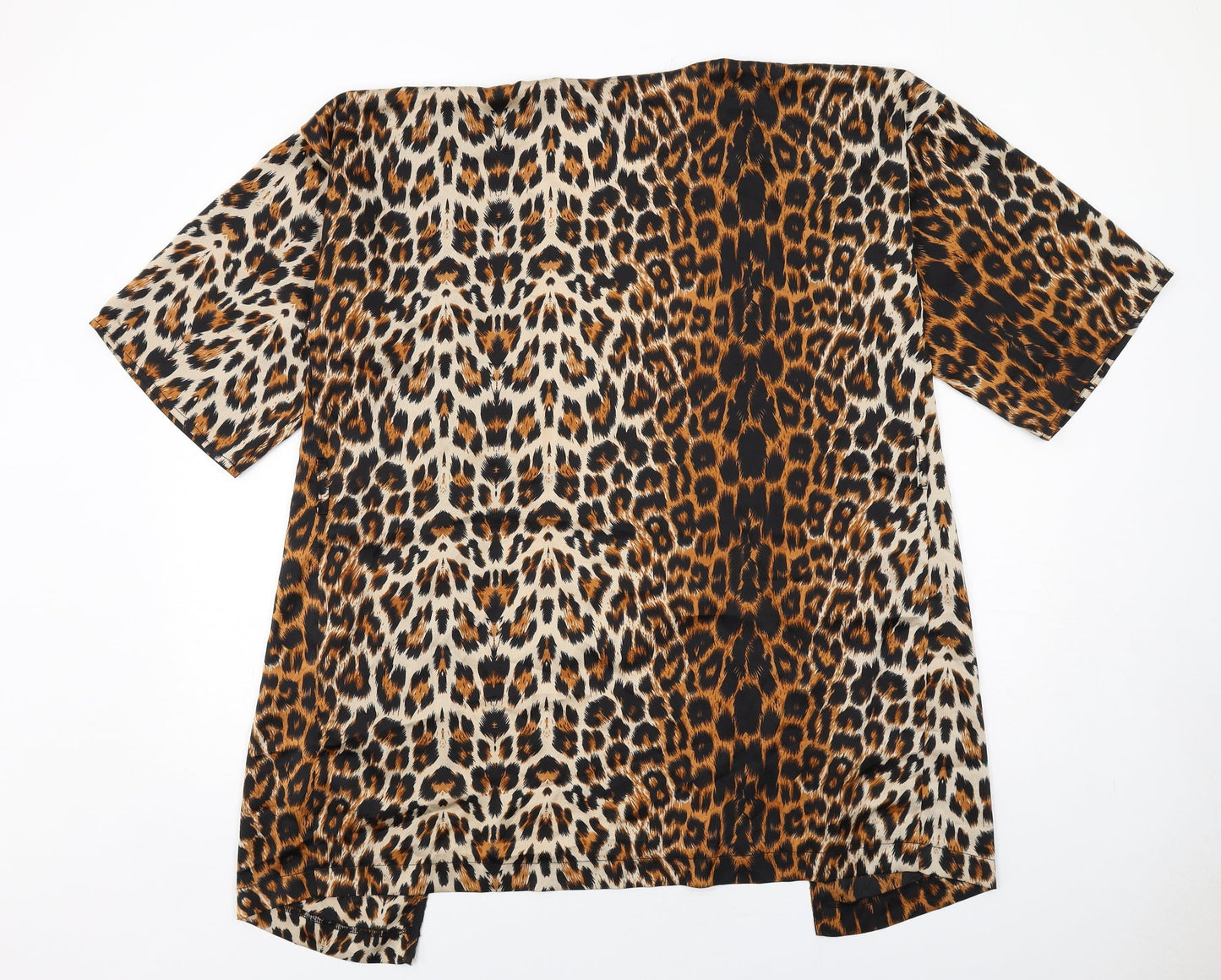 Womens UK Size S ICHI Brown Kimono Blouse
