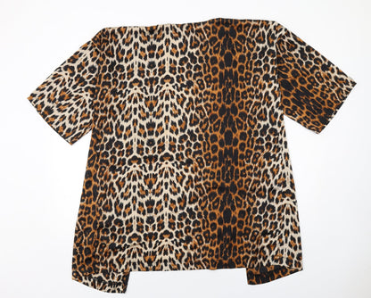 Womens UK Size S ICHI Brown Kimono Blouse