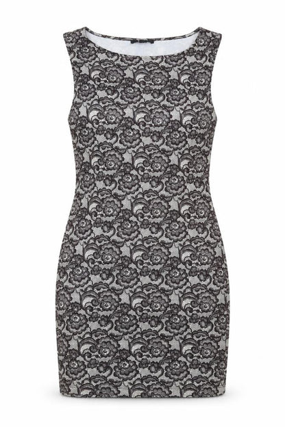Forever 21 Womens Grey Floral Polyester Shift Size M Boat Neck Pullover