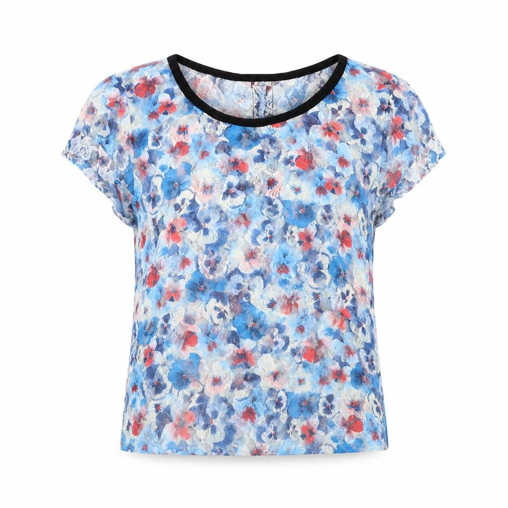 Womens UK Size 8 River Island Blue Basic T-Shirt