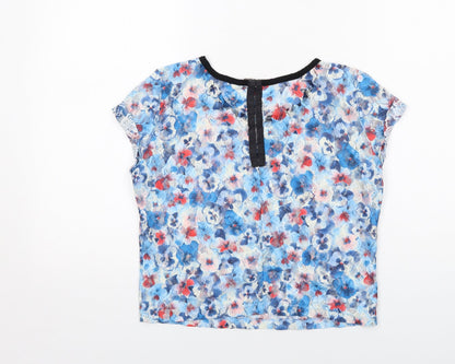 Womens UK Size 8 River Island Blue Basic T-Shirt