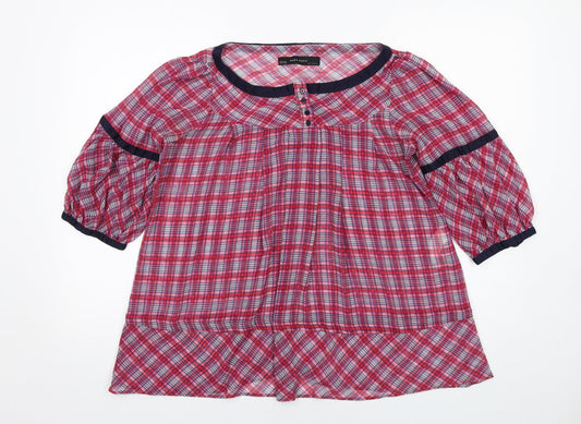 Womens UK Size M Zara Pink Basic Blouse
