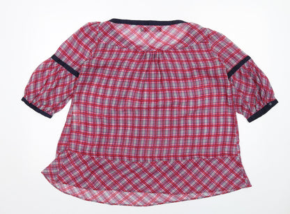 Womens UK Size M Zara Pink Basic Blouse