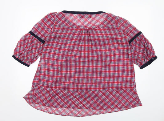 Womens UK Size M Zara Pink Basic Blouse