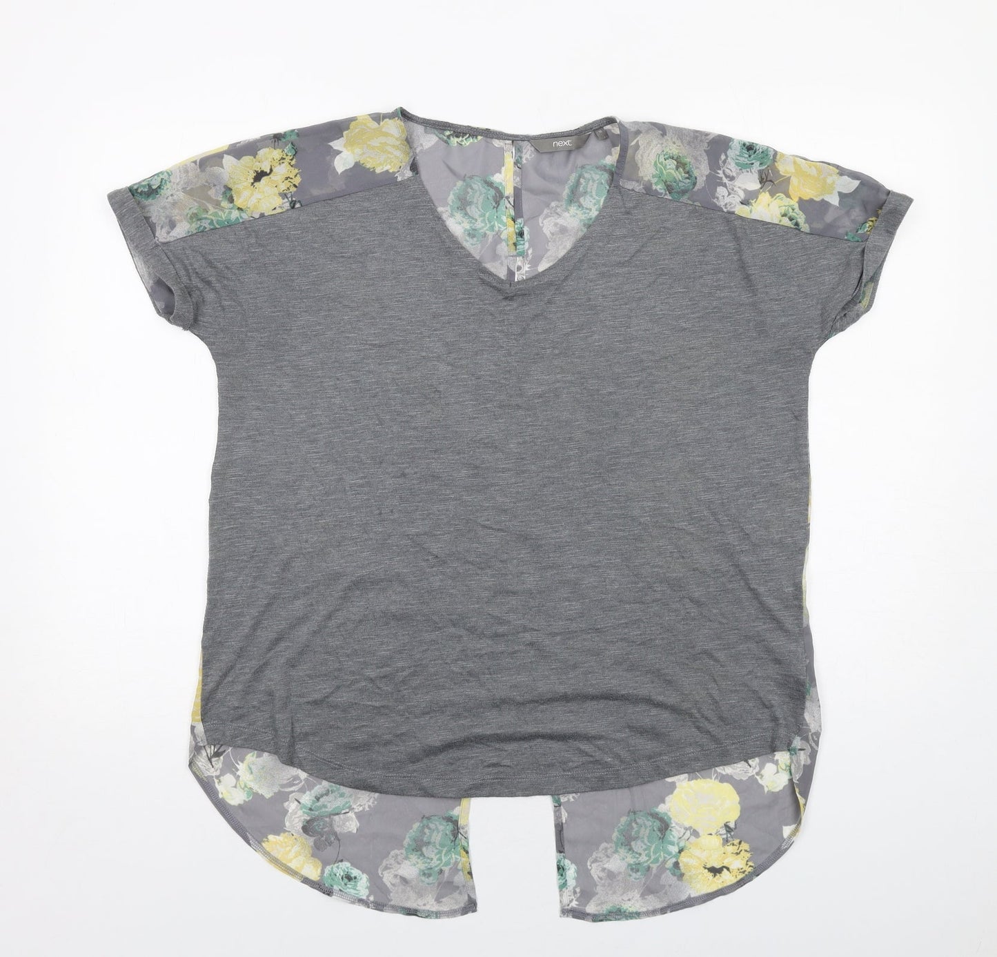 Womens UK Size 12 NEXT Grey Basic Blouse