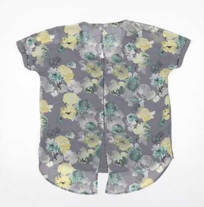 Womens UK Size 12 NEXT Grey Basic Blouse