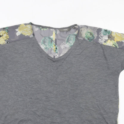 Womens UK Size 12 NEXT Grey Basic Blouse
