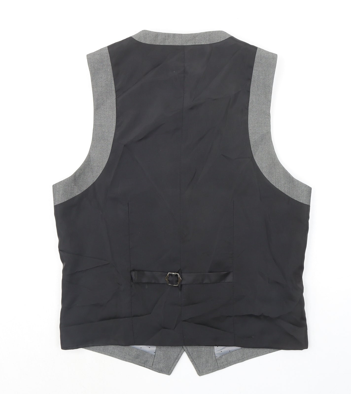 Kenji Mens Grey Polyester Jacket Suit Waistcoat Size M Regular