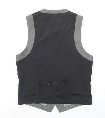 Kenji Mens Grey Polyester Jacket Suit Waistcoat Size M Regular