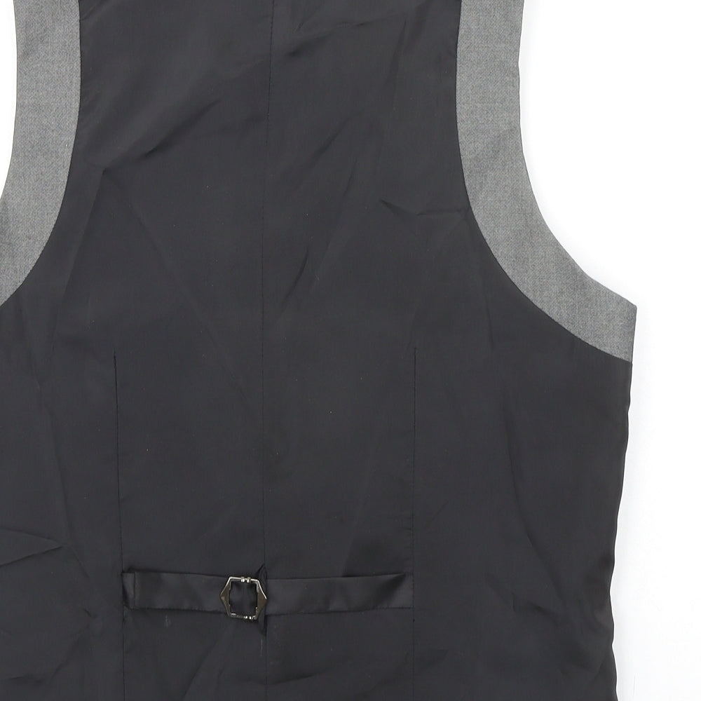 Kenji Mens Grey Polyester Jacket Suit Waistcoat Size M Regular