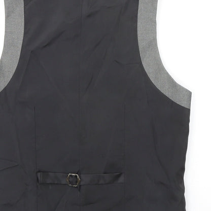 Kenji Mens Grey Polyester Jacket Suit Waistcoat Size M Regular