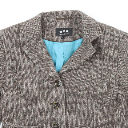 Per Una Womens Multicoloured Wool Jacket Blazer Size 10
