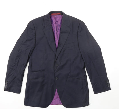 Mens UK Size 38 Howick Tailored Regular Blue Suit Jacket