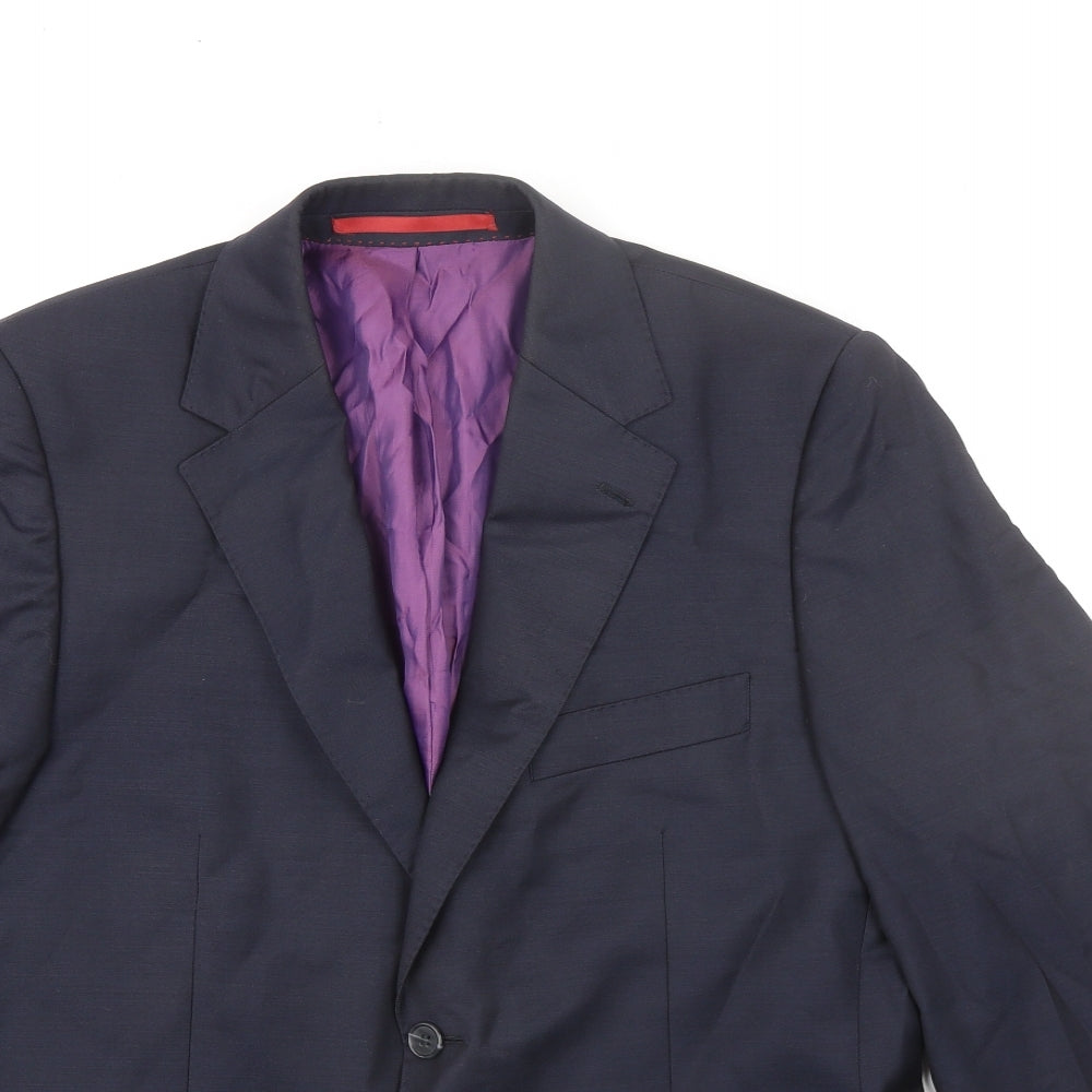 Mens UK Size 38 Howick Tailored Regular Blue Suit Jacket